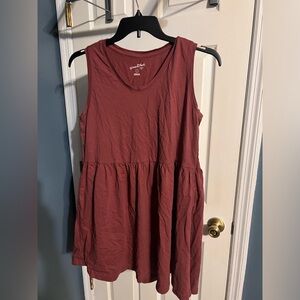 Sleeveless babydoll dress with pockets-Large